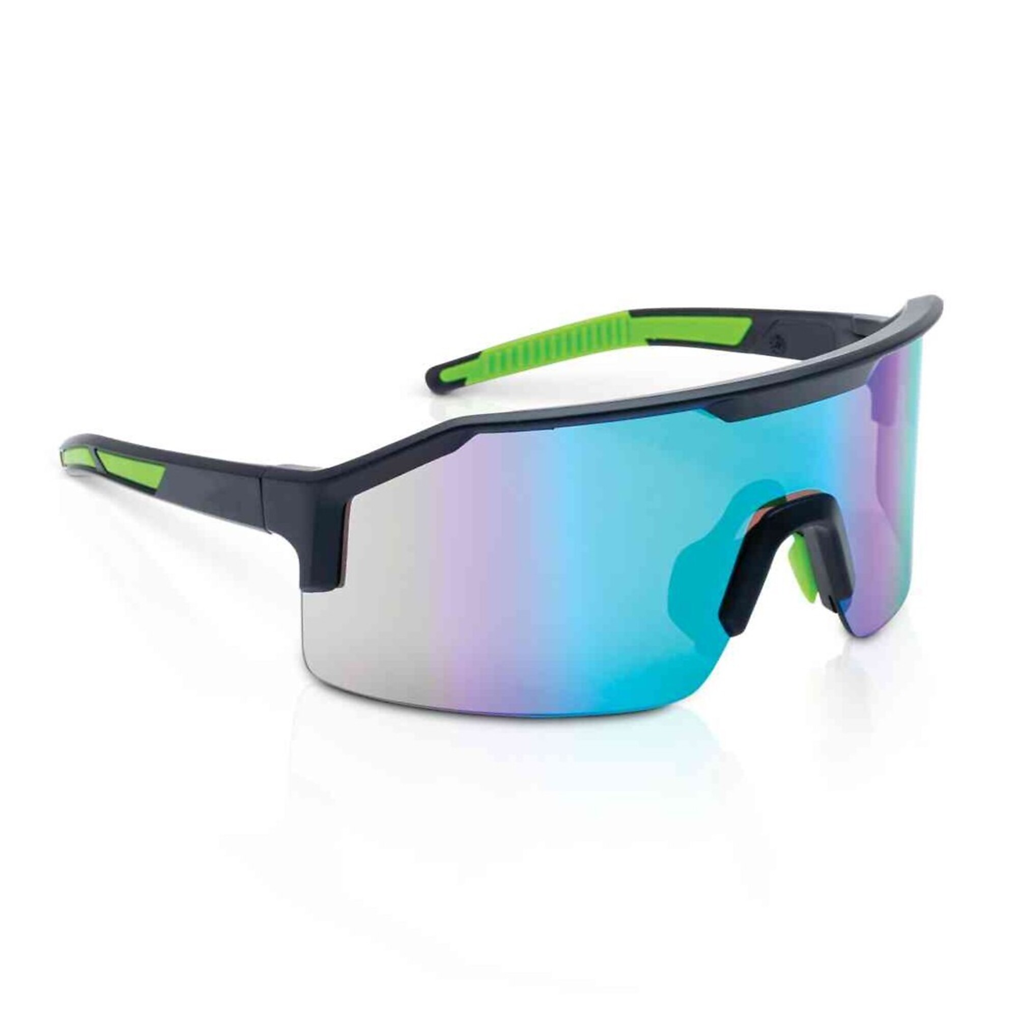 Jackson Safety MAXVIEW+ Safety Glasses — Blue/Green Mirror Lens, Black Frame, Hardcoat Anti-Scratch, Model# 60006